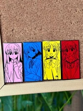 SET OF 4 Bocchi the Rock Manga Hitori Nijika Ryo Ikuyo Enamel Pins Metal Badges