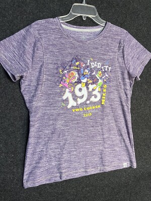 Disney Parks 2019 Disney Two Course Challenge 19.3 Miles Tee Shirt SIZE MEDIUM