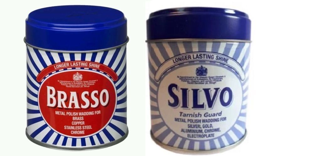 Brasso & Silvo Duraglit Metal Brass Silver Wadding Polish 75g Tin 1