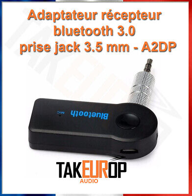 Adaptateur récepteur bluetooth 3.0 - prise jack 3.5 mm - A2DP