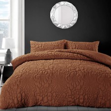 Quilted Floral Duvet Cover Bedding Set Thermal Pinsonic Floral Embossed