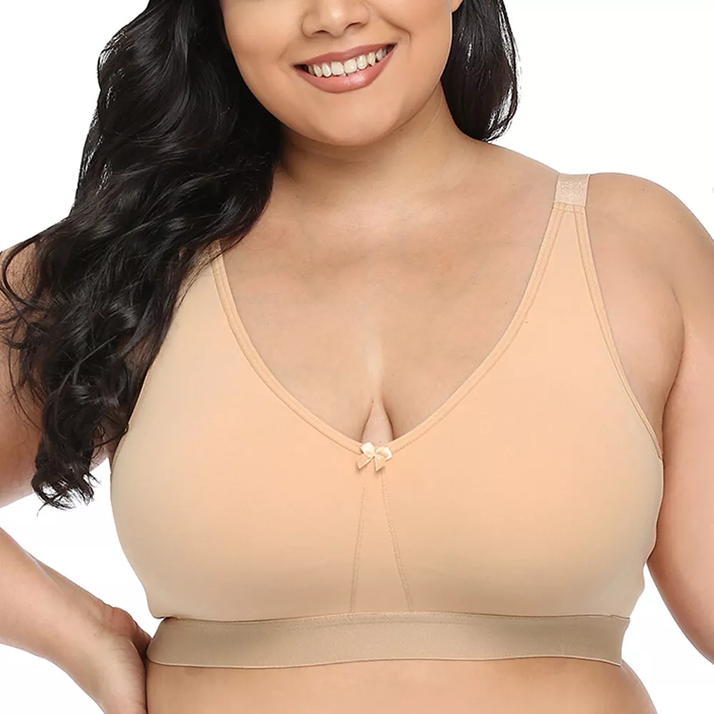 Women's Wireless Bra Full Coverage Cotton Plus Size Seamless No Padding Bras