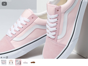 light pink canvas vans