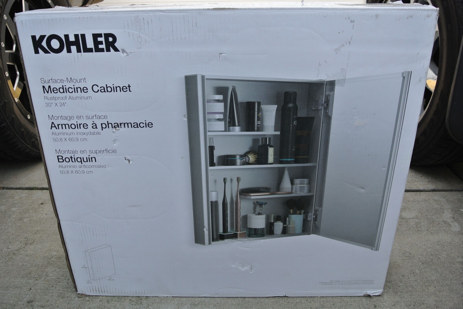 Kohler Surface Mount 20x24 Aluminum Mirrored Rust Proof Medicine