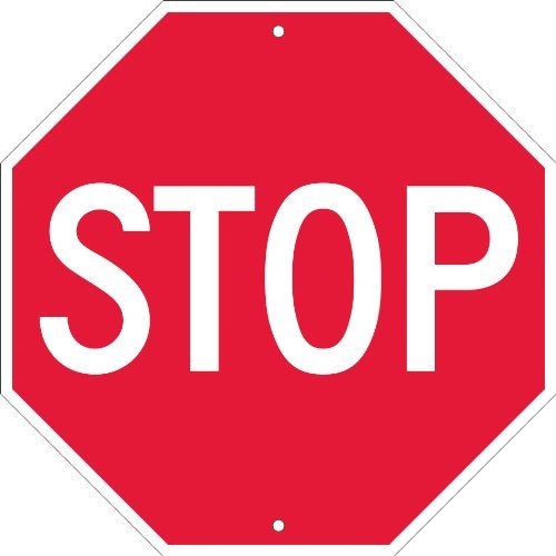 Nmc Tm34r Traffic Sign Stop 18 Width X Height Rigid Plastic White On Red For Sale Online Ebay