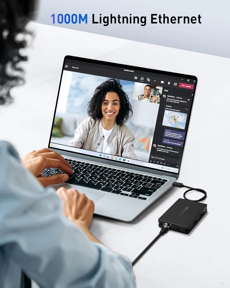 Cable Matters 8-in-1 Portable 40Gbps USB4 Hub (USB 4 Dock) Dual DisplayPort 4K@6 - Image 4 of 4