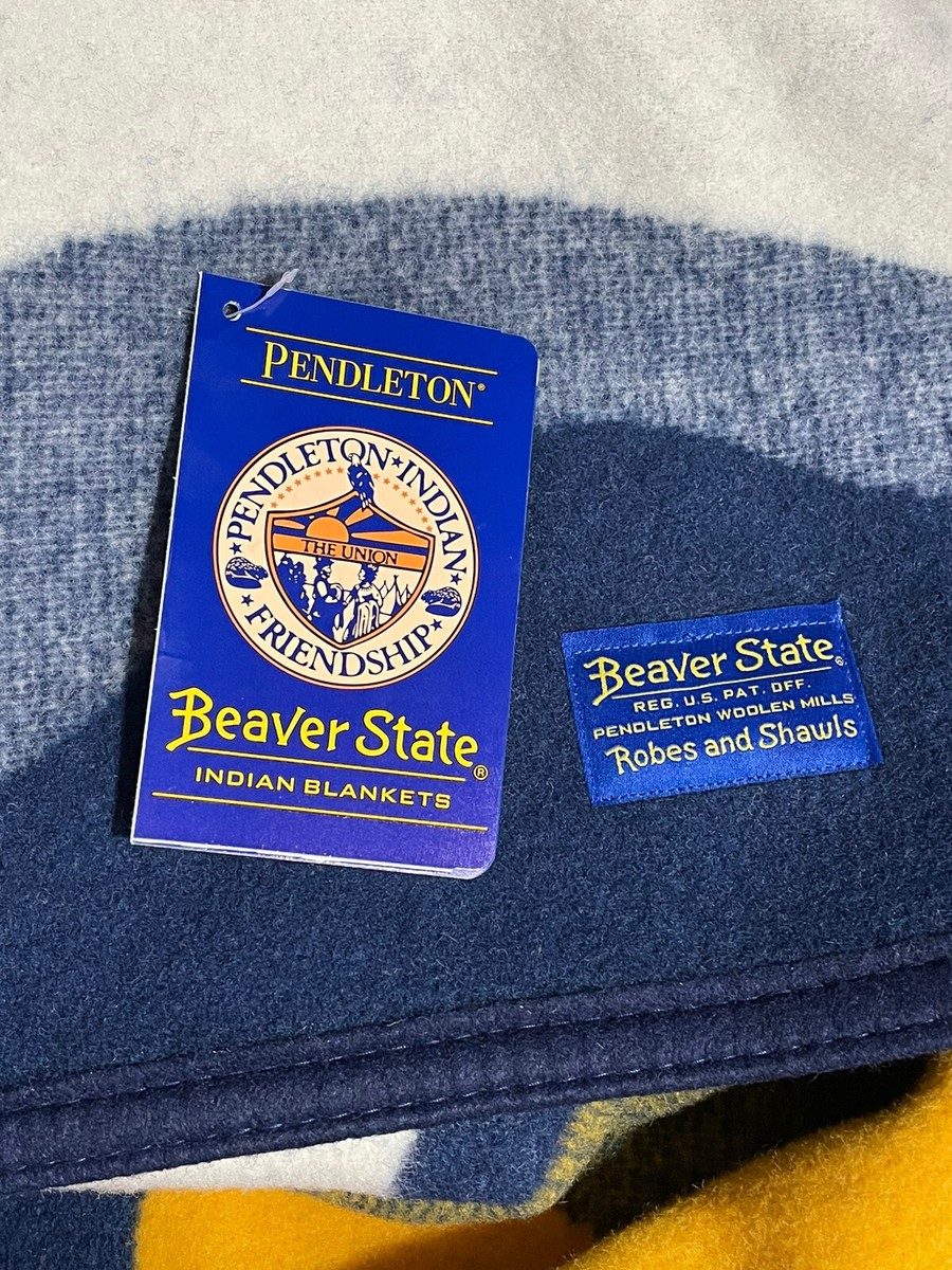Pendleton Wool Blanket Sea Wolf Orca Sunset Navy Blue Beaver Pendleton Wool Blanket Sea Wolf Orca Sunset Navy Blue Beaver