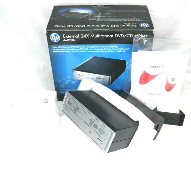 HP DVD1270E External 24x Multiformat Dvd/cd Writer Lightscribe USB