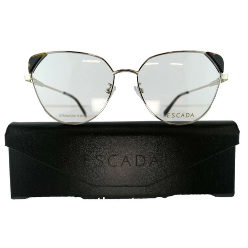 Escada Women\'s Glasses with Wine/Burgundy and Silver Accents. VES 821 Escada VESA04 07M2 Square Burgundy Eyeglasses  main image 3