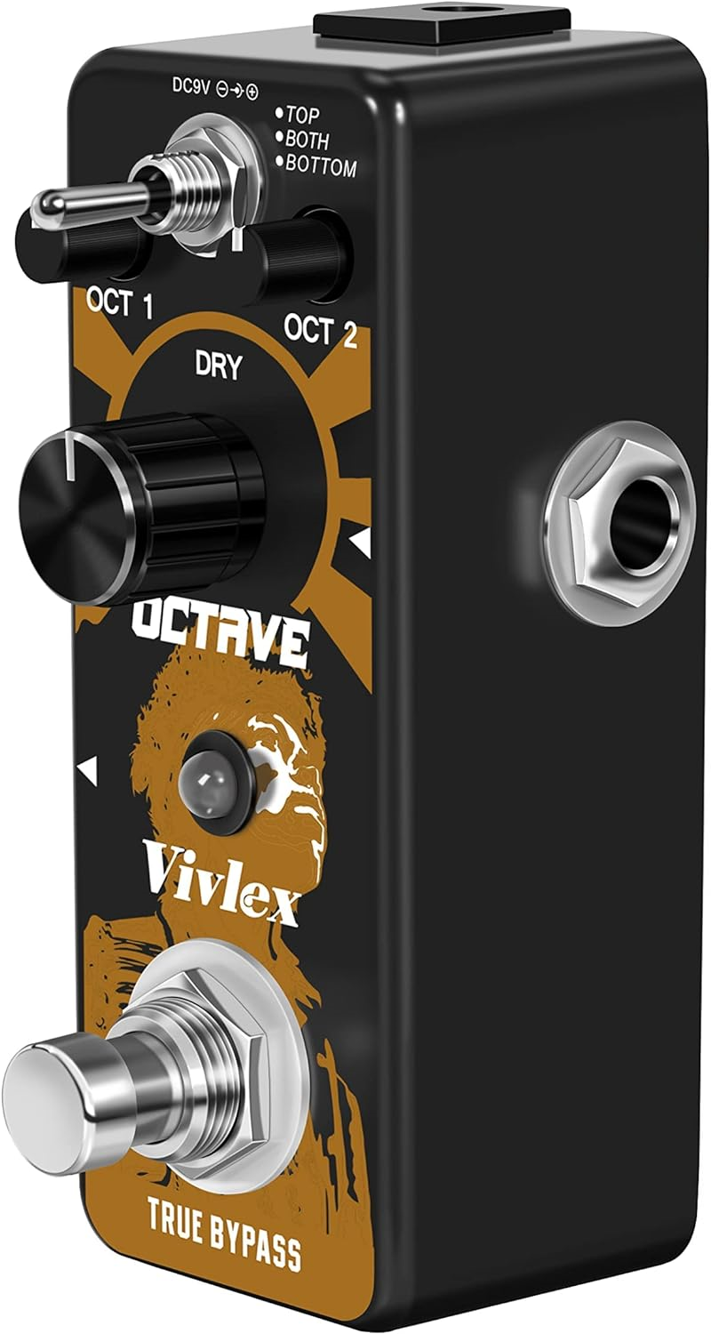 Vivlex Octave Guitar Effects Pedal Polyphonic Octave Generator Digital