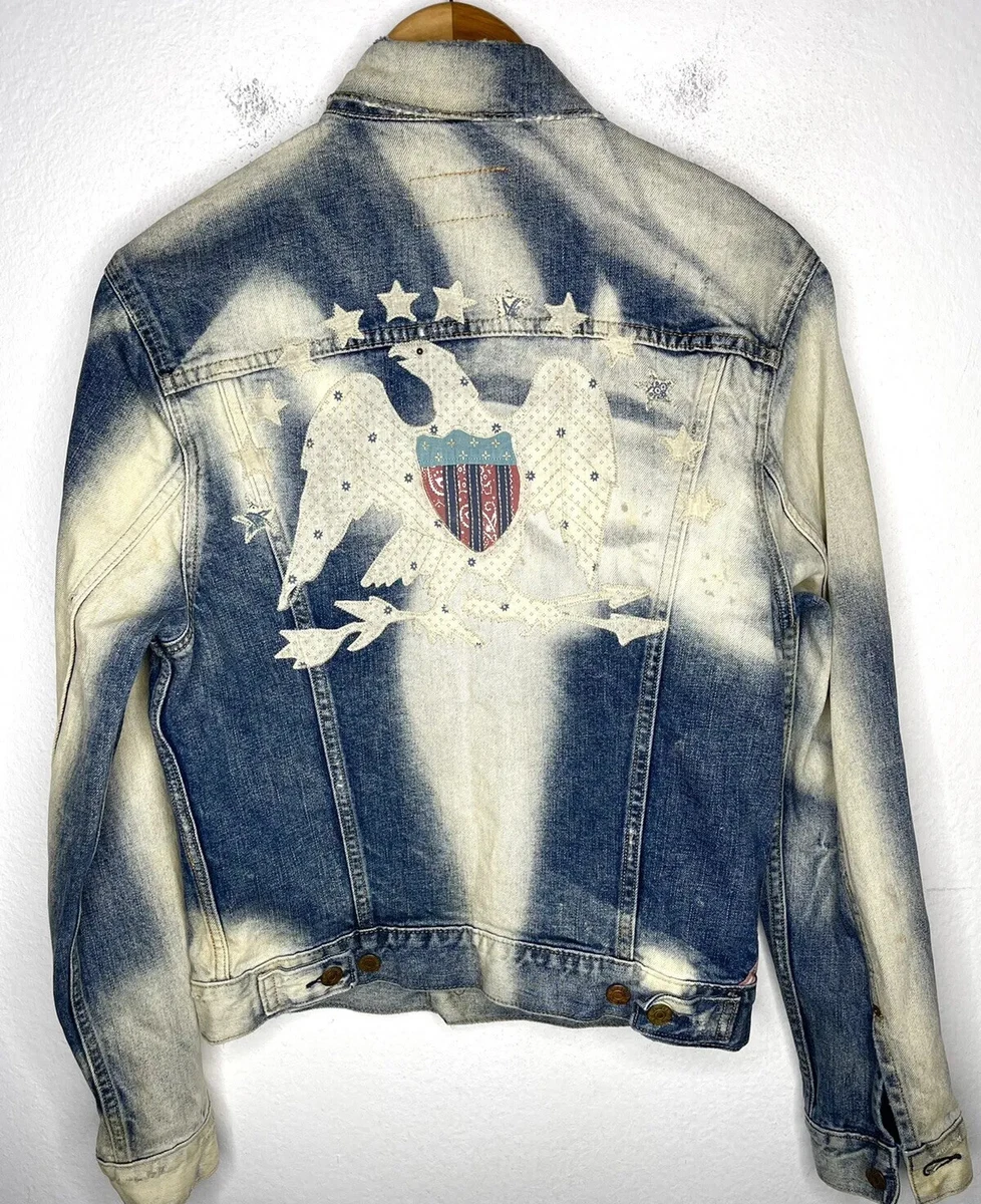 Ralph Lauren Small Eagle Rugged Blue Jacket RRL Polo Trucker Ranch Coat Chore GQ