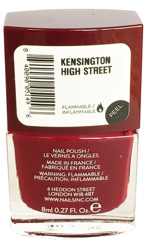 Nails inc Gel effect Kensington high street Nail Polish Deep wine red burgundy - Picture 2 of 2