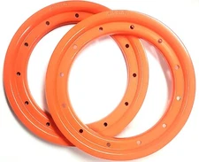 Pair 10" Atv Beadlock Rings for Alba Racing DWT Goldspeed Beadlock Wheels Orange