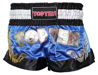Top Ten- Kickboxing Shorts ''WAKO''. 160cm-200cm. blau. Polyester. Muay Thai. 