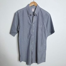 Brooks Brothers Men's Regular Fit Button Down Shirt Stripe Blue/White Sz 16-4/5