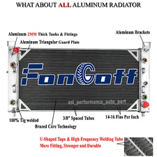 2 Rows Radiator For 2001 2002 Chevy Silverado GMC Sierra 2500 HD 3500 8.1L V8