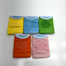 Bosoner 5 Pairs Anti-Slip Crawling Knee Pads Unisex Baby One Size NEW