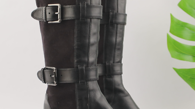 Cole Haan Womens Air Avalon Riding Boot Size 7 Tall Moto  display picture 2
