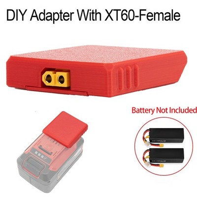 Adapter With XT60-Female Port Fits For OZITO/EINHELL 18V Battery DIY Adapter