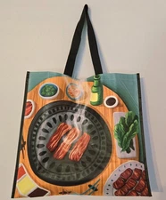 Korean BBQ Grill Beef Chopsticks Sides Sauces Shopping Bag Reusable TJMaxx New!