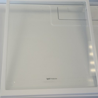 GE Refrigerator/Freezer Glass Shelf Spill Protector AHT74574301 White/Clear