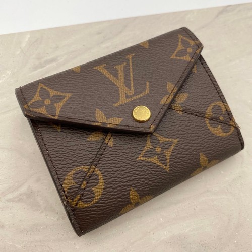 Louis Vuitton Monogram Celeste Bifold Wallet Beige Japan Nearly New 0612323