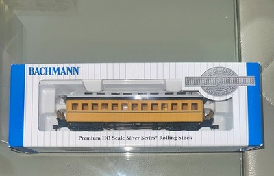 Premium Bachmann 13403 HO Unlettered 1860-80 Era Yellow Coach Car Silver Series