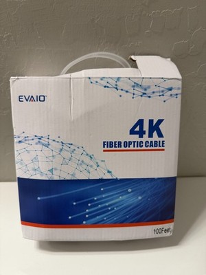 New EVAIO Fiber Optic HDMI Cable 100 Feet, HDMI 2.0, 18Gbps, Supports 4K@ 60Hz