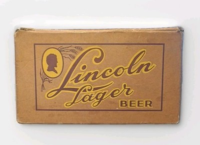 Rare Leidger  Brewery, Lincoln Lager Beer Cardboard Beer Case