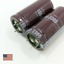 US 2 Pcs Electrolytic Capacitors 3300uF 100V 25 50mm 85 C For HIF HO