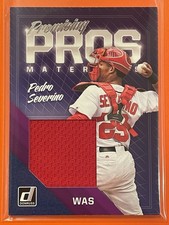 2018 Panini Donruss Pedro Severino Promising Pros Materials #PPM-PS Baseball