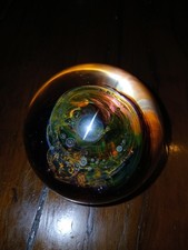 Selkirk Glas Briefbeschwerer Inferno Art Glass 1997