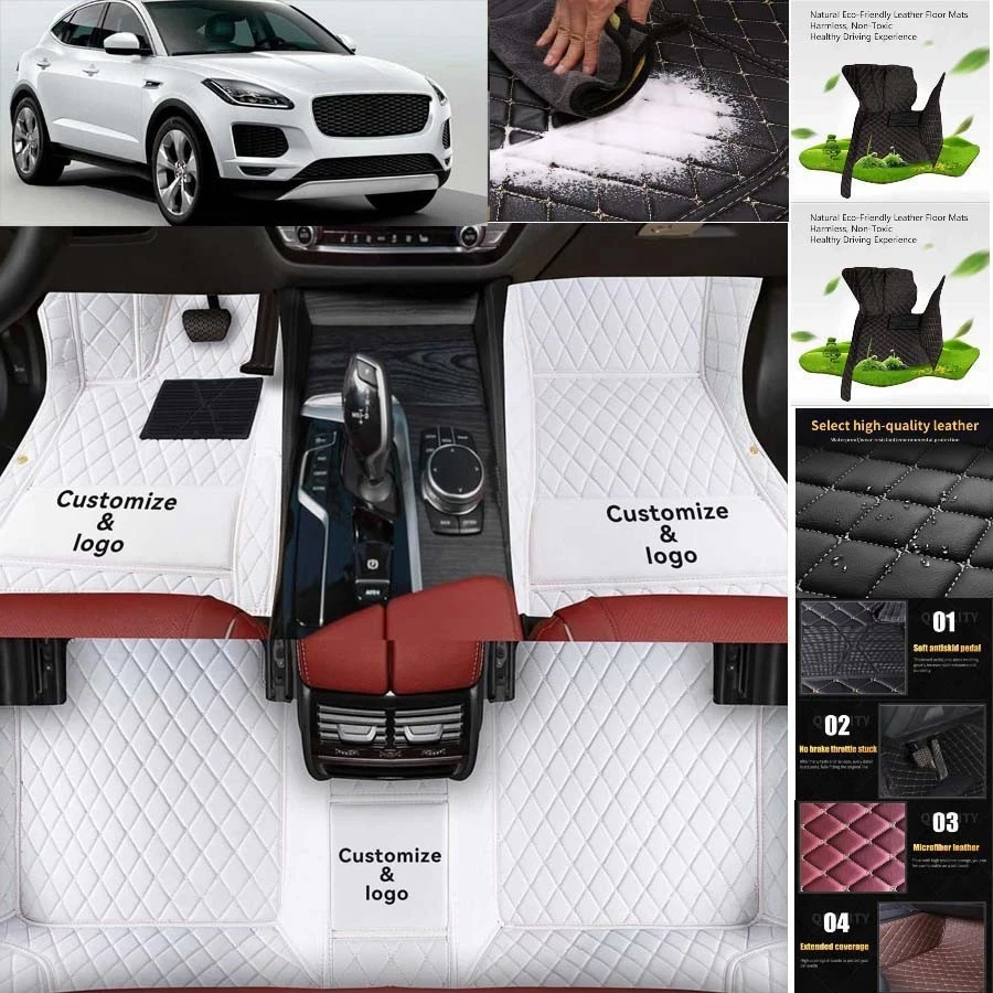 For Jaguar F-Pace Car Floor Mats Luxury Waterproof Liners Carpets Cargo Custom - Изображение 4 из 4