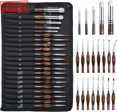 Nicpro Feine Pinsel Mit Drybrush   21-Teiliges Modellbau Pinselset Mit   