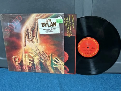NM/NM • Bob Dylan SAVED LP Album FC 36553 w/ Shrink & Hype Sticker 1980 Columbia