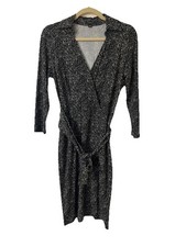 Ann Taylor Black and White  Party Work Cocktail Dress Sz 4 Long Sleeve