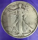 1937 Walking Liberty Half Dollar Silver US Coin
