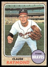 1968 Topps Claude Raymond Atlanta Braves #166