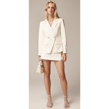 J.CREW -NwoT- Devon Blazer White Bi-stretch Cotton Blend Jacket 00