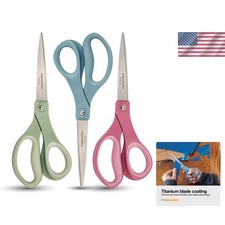Fiskars Softgrip Titanium Scissors - Contoured Performance All Purpose - 8" Tita