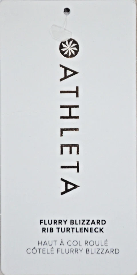 NWT $99 1X Plus Athleta Black Flurry Blizzard Rib Turtleneck Shirt Top #631818 - Image 3 of 4