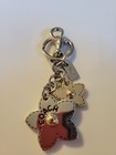 NWOT Coach Floral Logo Flower Metal Detachable Keychain Key Ring Gd/SIL Women — photo 3