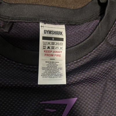 SIZE SMALL - GYMSHARK Onyx 5.0 Seamless Long Sleeve T-Shirt PURPLE