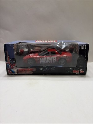 1/18 Maisto Marvel Spiderman 2003 Corvette Z06 DieCast Car New In Box