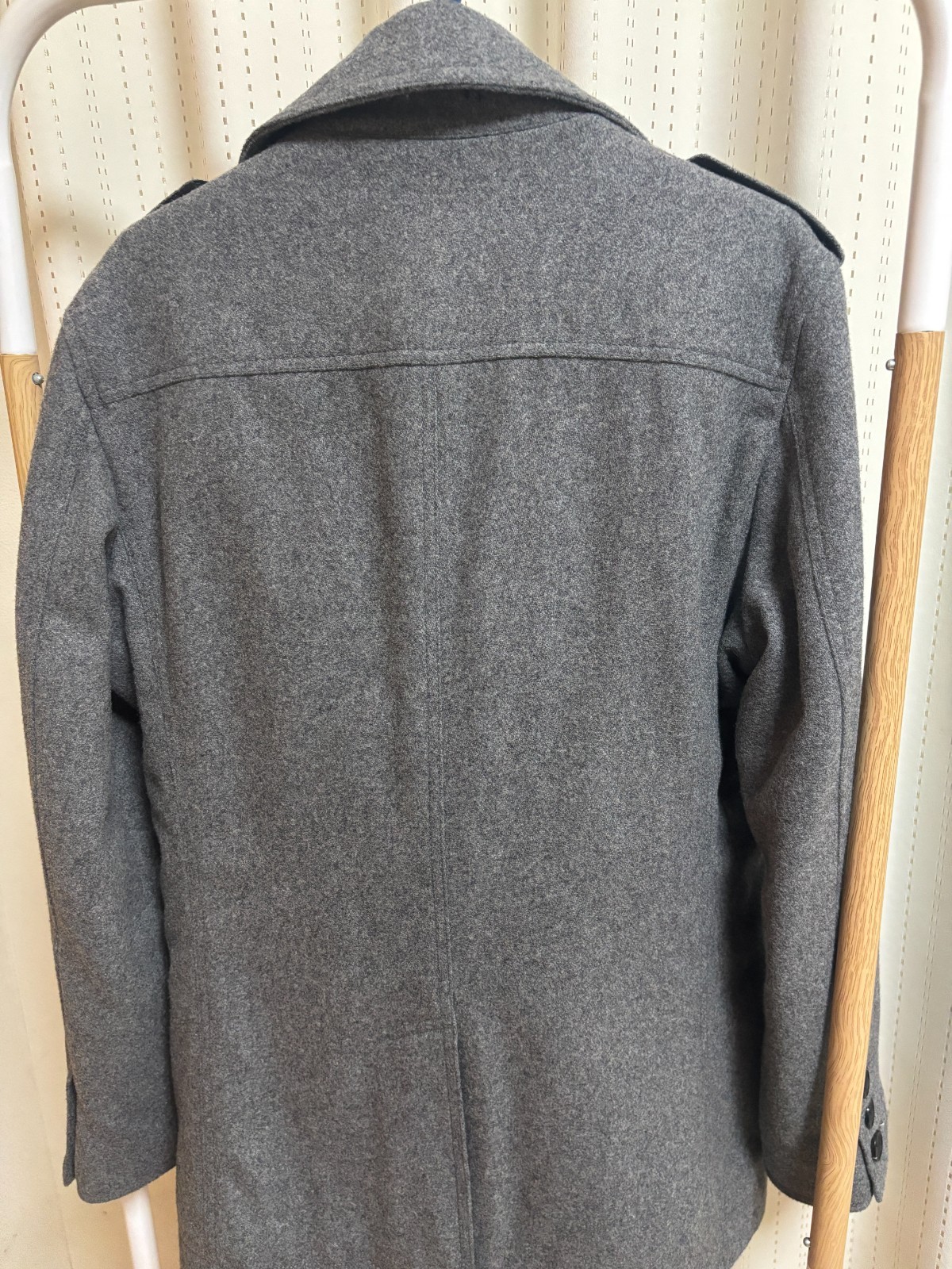 MK MICHEL KLEIN Gray Wool Blend Peacoat - Japanese Menswear