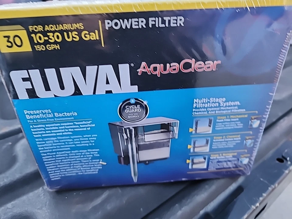 Filtro de potencia Fluval Aquaclear 30 para acuarios de 10-30 galones, 150 GPH - Nuevo Foto 2 de 3