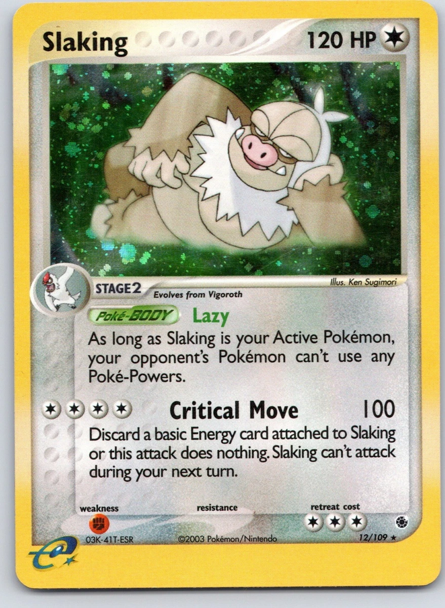 slaking pokemon card value POKÉMON GAME sv8 126/106 SR ex holofoil pattern or surface detail) Base Slaking Reverse Holo Pokemon