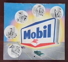 Vintage 1958 Mobil Oil Gas Advertising Company Calendar 