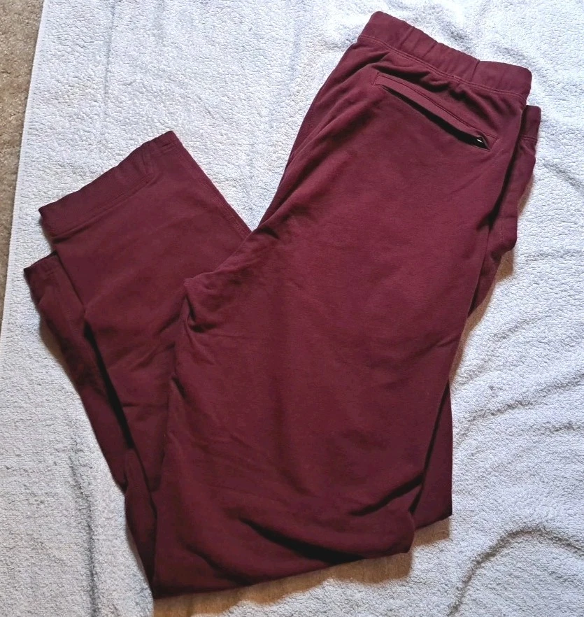Mack Weldon Daily Pants Men's 2XL Red Jogger Drawstring Modern Pockets Casual