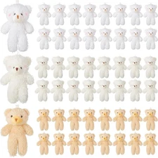 Leyndo 100 Pcs 4.7 Inch Mini Stuffed Bears Bulk Small Plush Toys Soft Tiny Be...